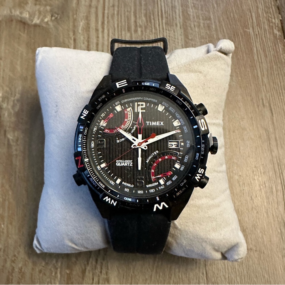 Timex Chronograph Compass Quartz Black Watch - NET